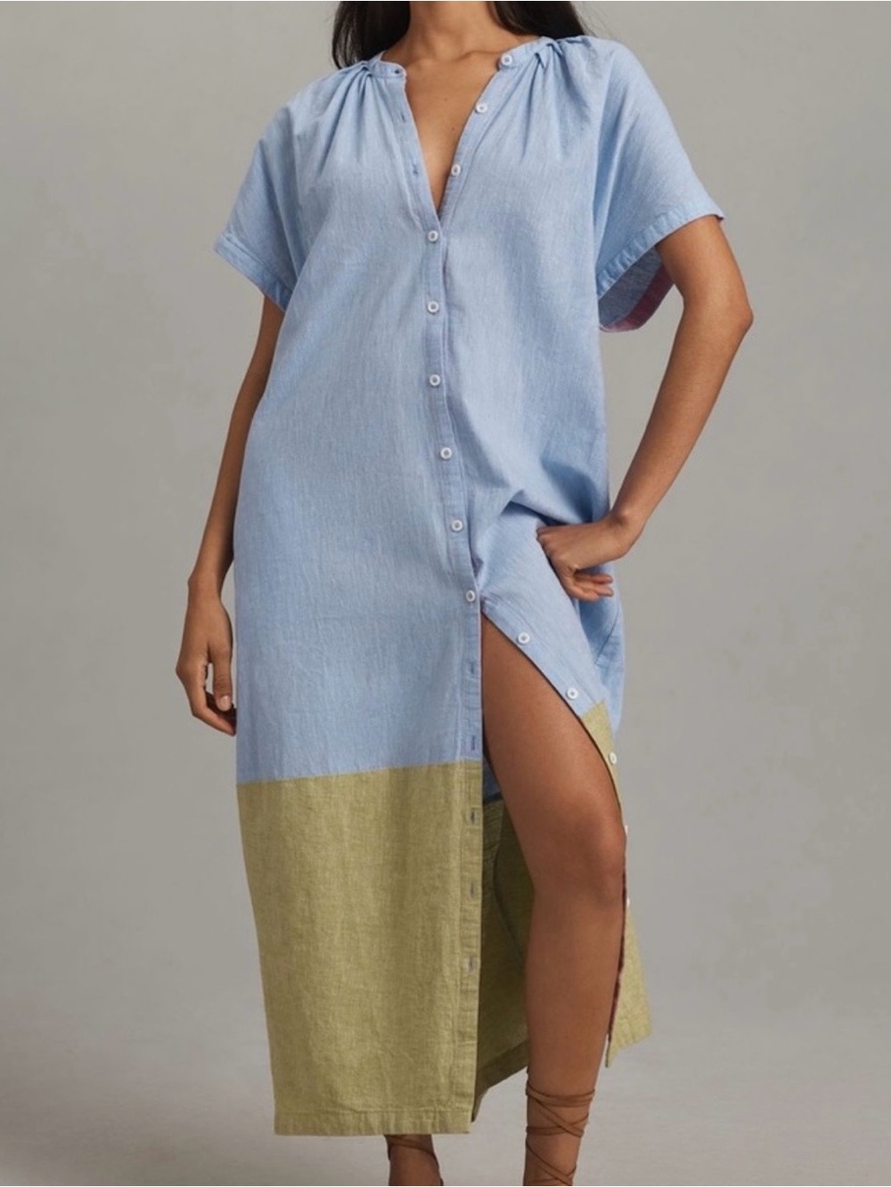 Anthropologie Blue Green Dress